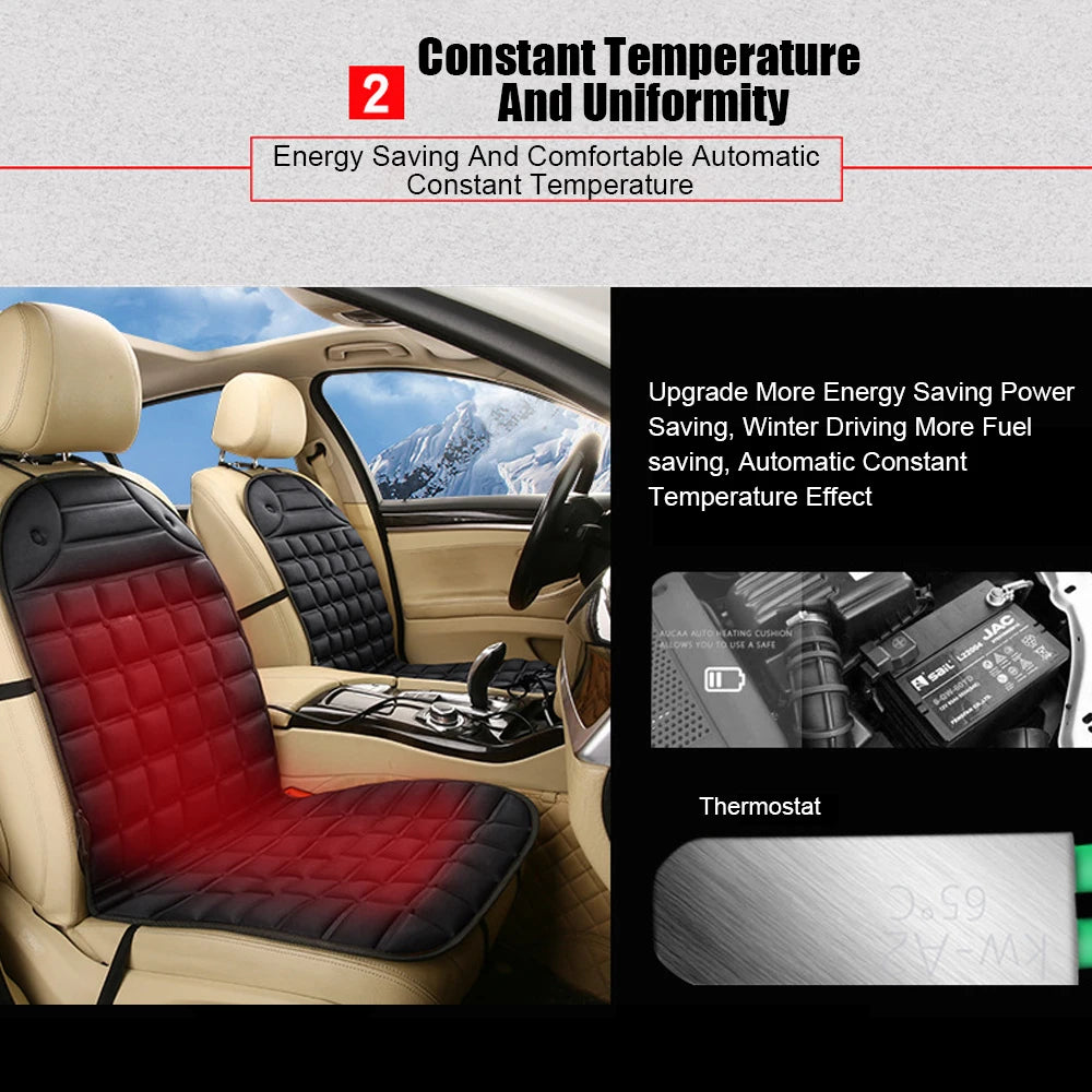 Comfort Drive | Heated Car Seat Cushion with Dual Heat Settings | Universal Fit for Winter Warmth 9
