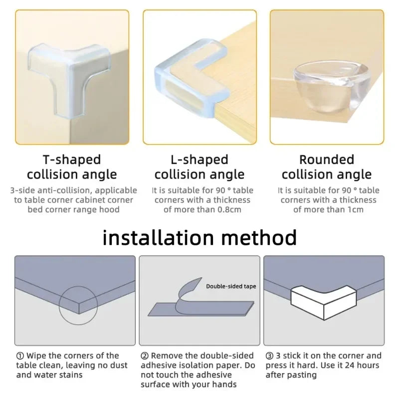 SafeGuard | Clear Table Corner Protectors with Soft PVC Material | Essential Edge Guards for Child Safety 27