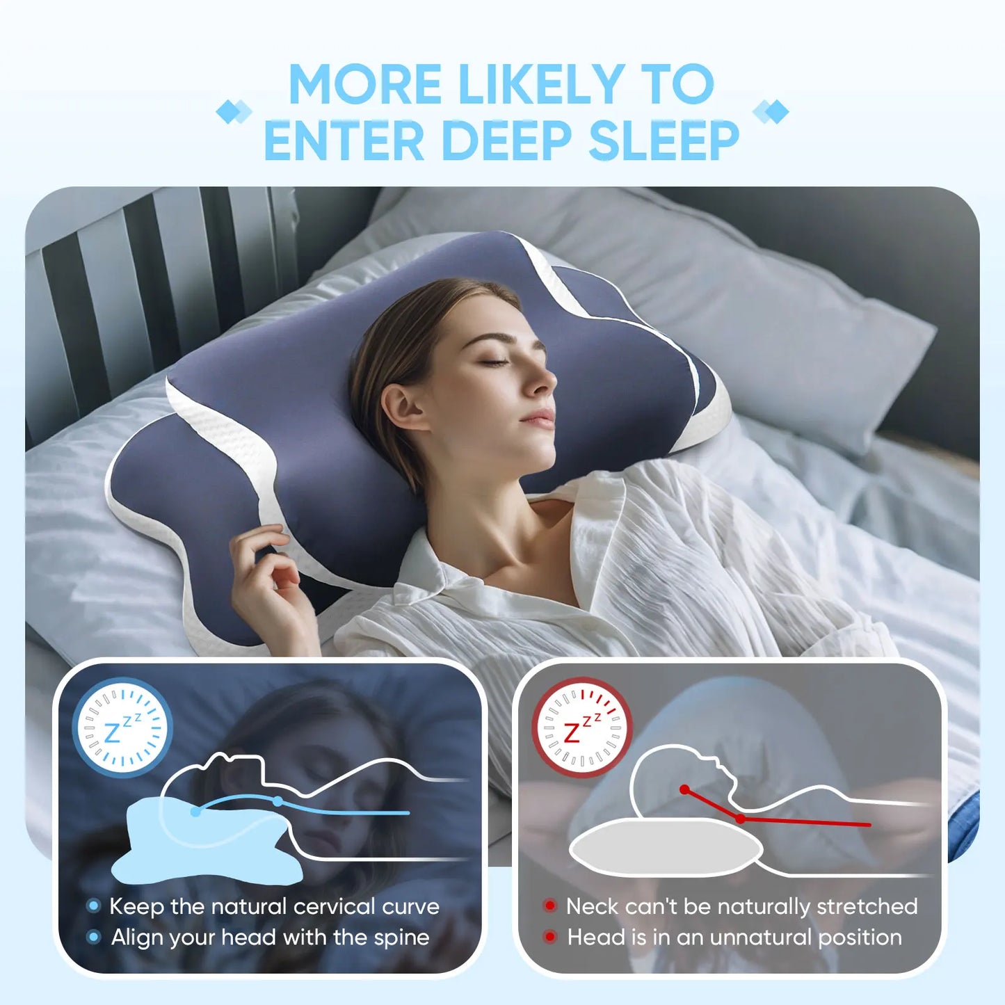 Ergonomic Memory Foam Pillow with Contoured Design | Optimal Neck Support for Side Sleepers 10