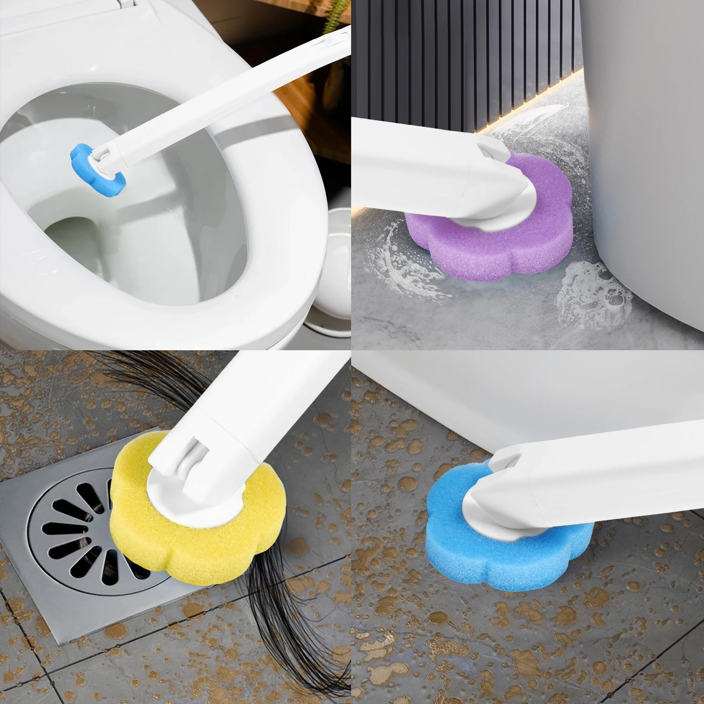 Effortless Hygiene | Toilet Cleaning Brush Kit with Disposable Heads & Long Handle 20