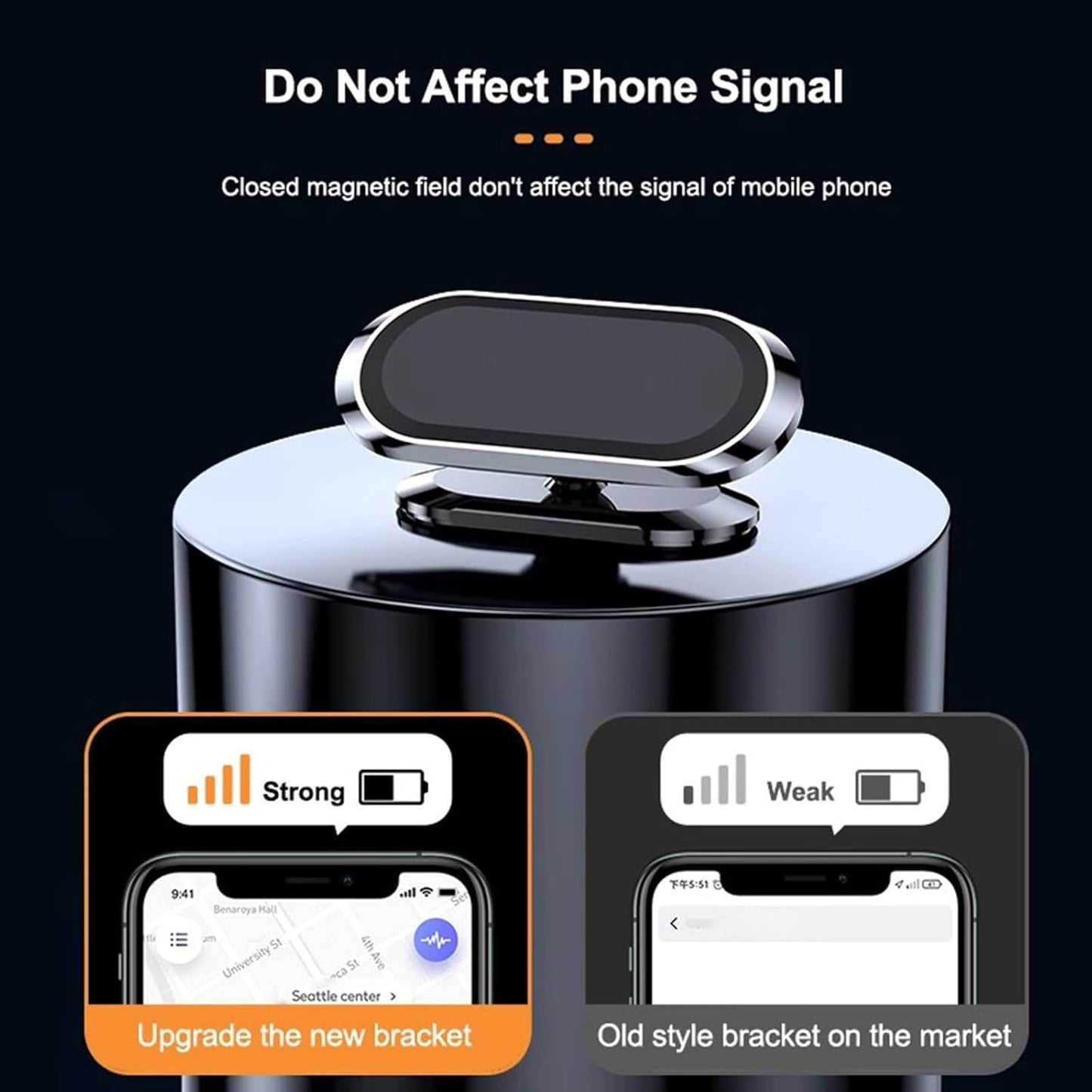Universal Magnetic Car Phone Holder with Ultra-Strong Magnet & 360° Rotation 9