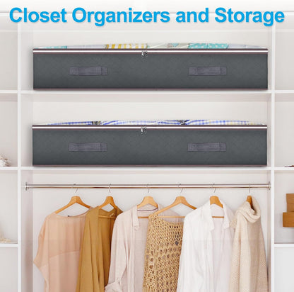 Budding Joy | 90L Under Bed Storage Bags with Clear Window | Durable Foldable Organizers for Efficient Space Management 6