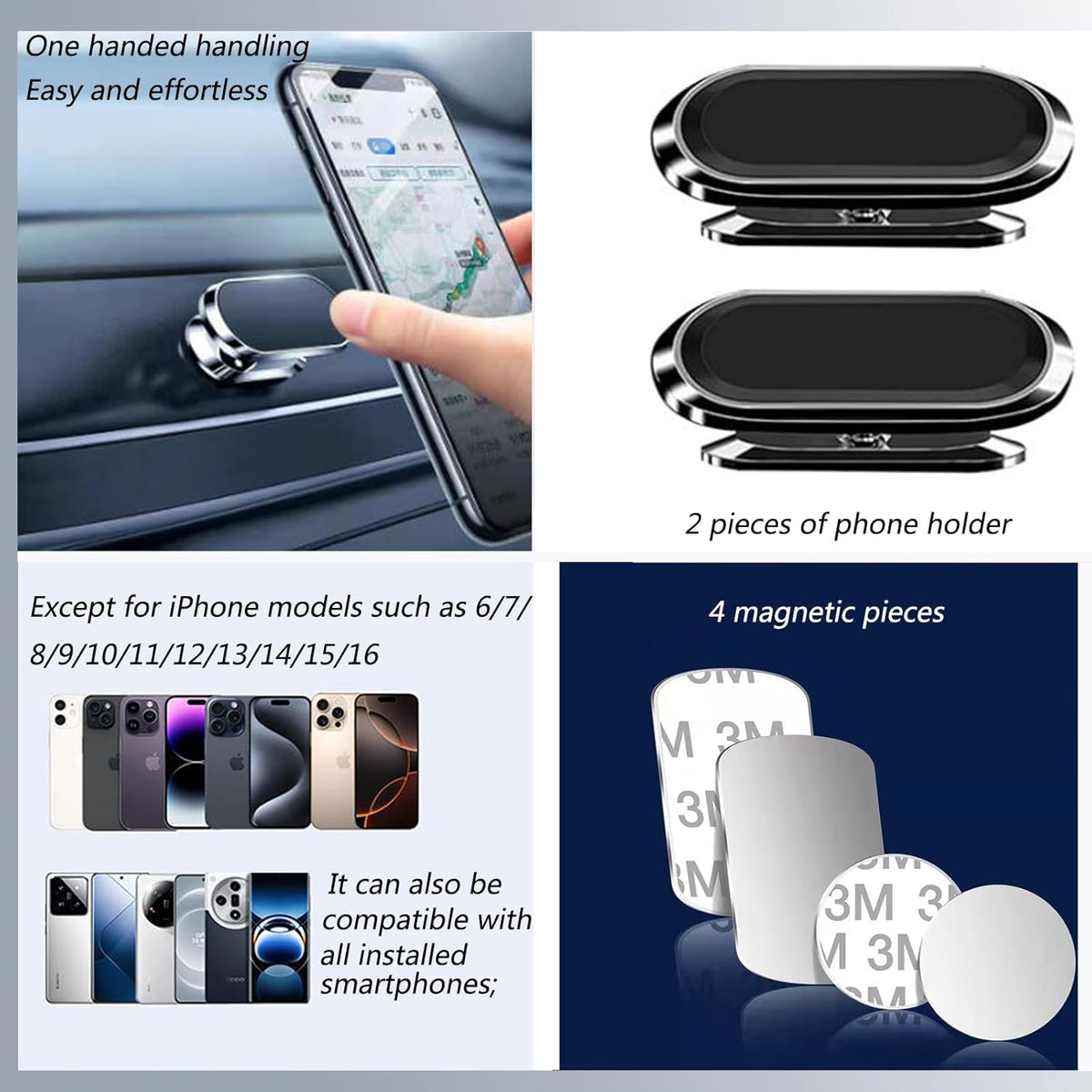 Universal Magnetic Car Phone Holder with Ultra-Strong Magnet & 360° Rotation 11
