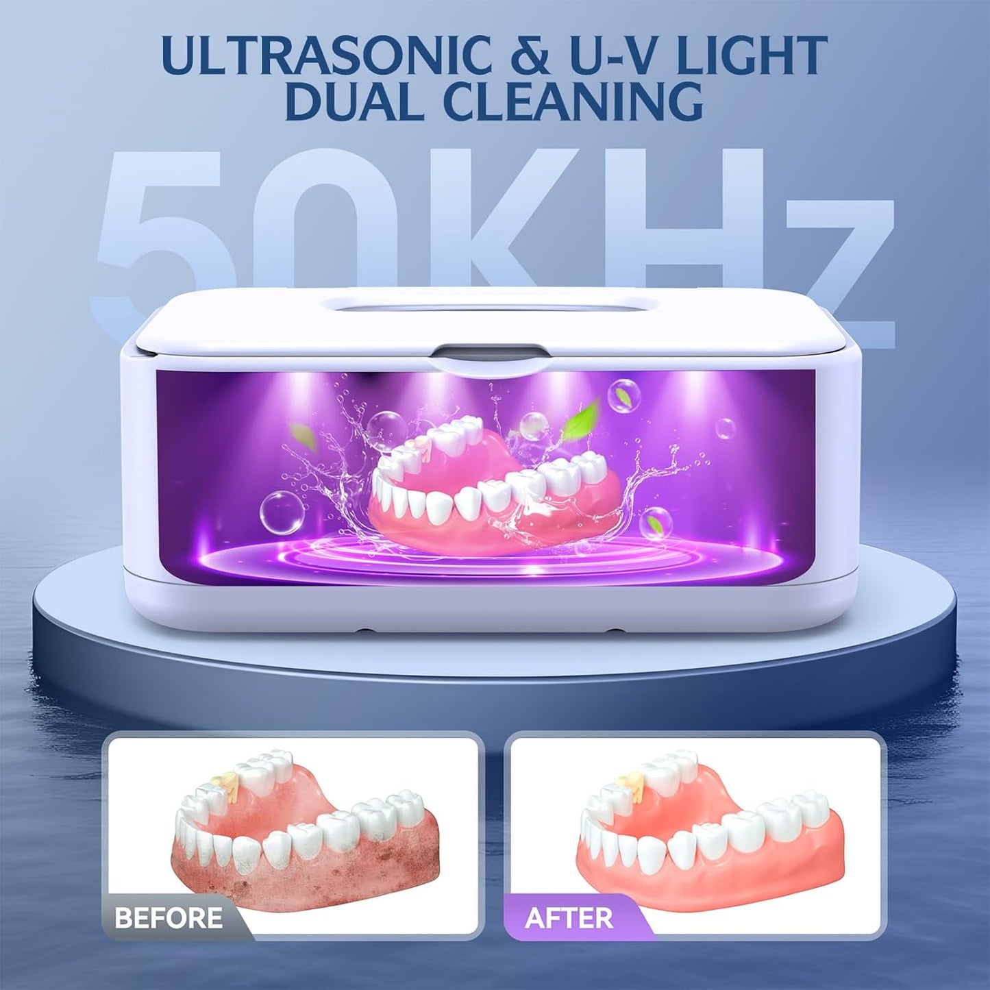 Ultrasonic Jewelry Cleaner | Dual-Intensity Technology with Compact Design for Effective Cleaning 8