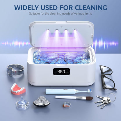 Ultrasonic Jewelry Cleaner | Dual-Intensity Technology with Compact Design for Effective Cleaning 9