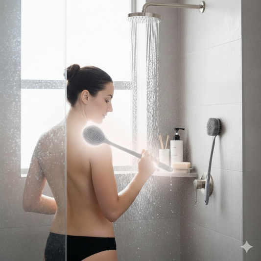 Silicone Back Scrubber | Dual-Sided Exfoliating Brush for Deep Cleansing 1