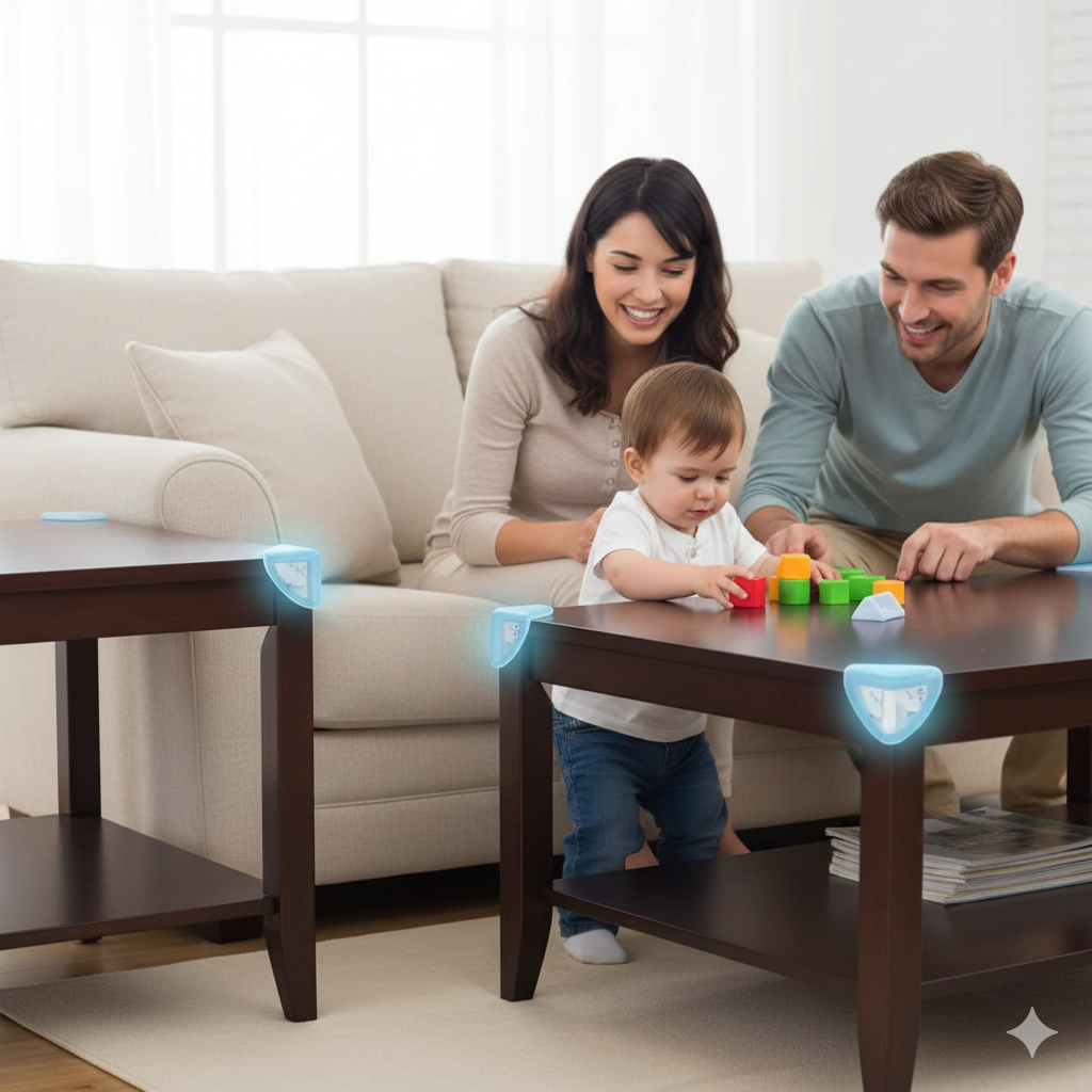 SafeGuard | Clear Table Corner Protectors with Soft PVC Material | Essential Edge Guards for Child Safety 1