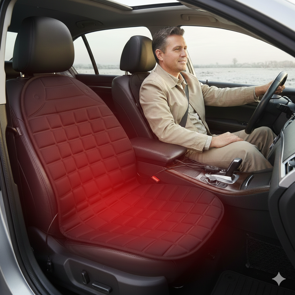 Comfort Drive | Heated Car Seat Cushion with Dual Heat Settings | Universal Fit for Winter Warmth 1