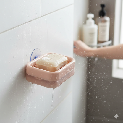 Elegant Double Layer Soap Dish with Drainage System | Compact Soap Holder for Home & Travel 1