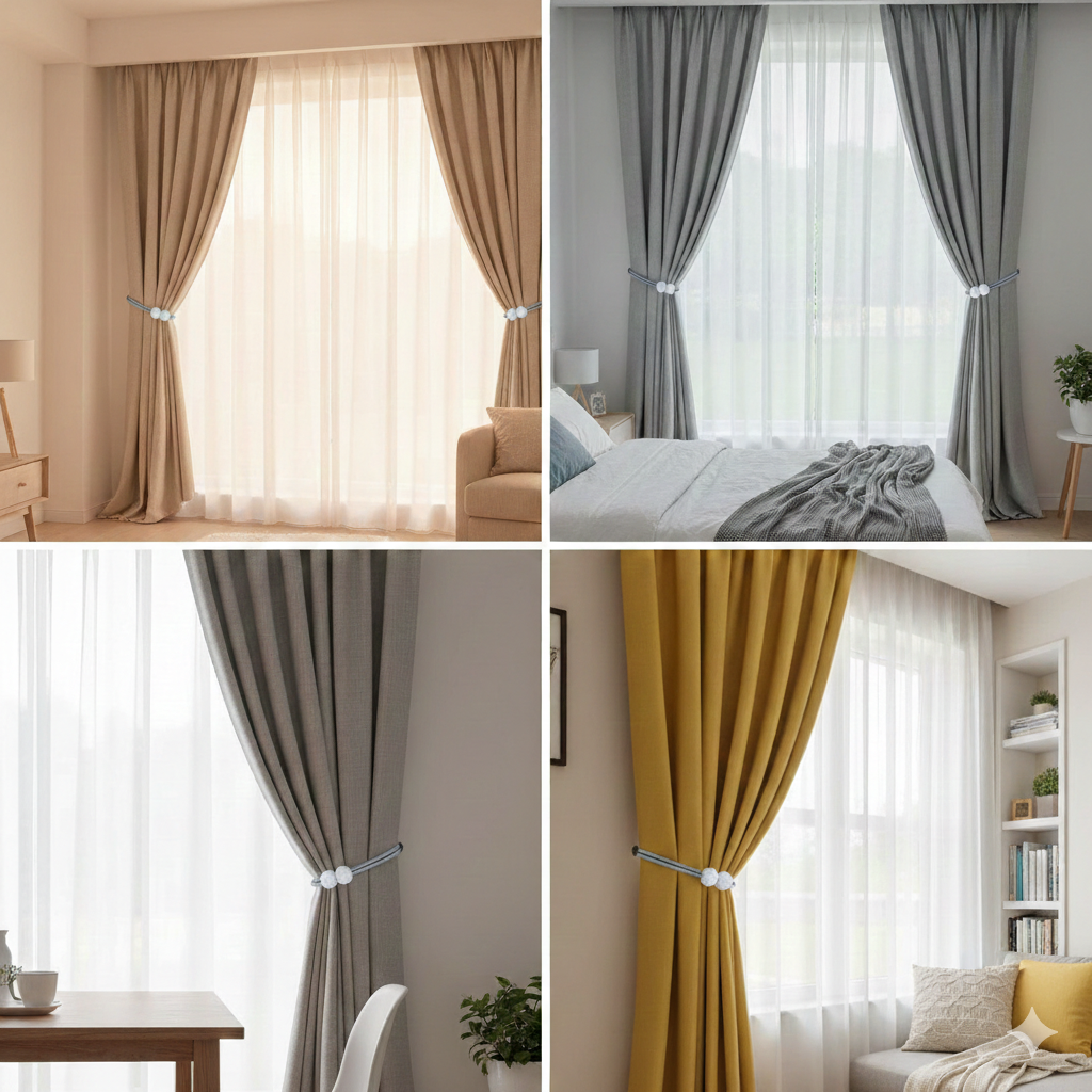 Elegant Pearl Curtain Clips | Magnetic Design for Effortless Style 1