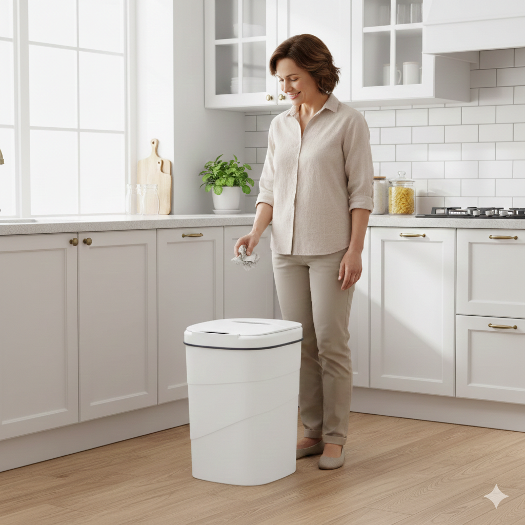 Smart Sensor Trash Can | Touchless Automatic Waste Bin with Sleek Design | Hygienic Solution for Home and Office 2