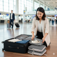 Travel Organizer Set | Compressible Packing Cubes with Waterproof Nylon | Versatile Luggage Solution for Efficient Packing 1