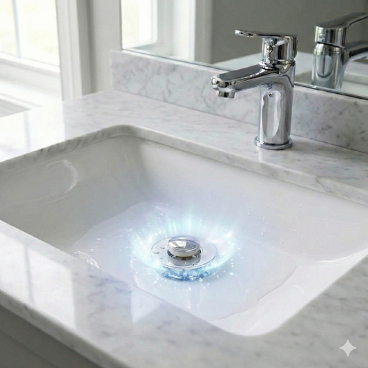 Universal Sink Filter | Pop-up Drain Stopper with Hair Catcher | Easy Push Mechanism for Clog Prevention 1