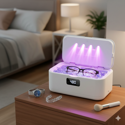 Ultrasonic Jewelry Cleaner | Dual-Intensity Technology with Compact Design for Effective Cleaning 1