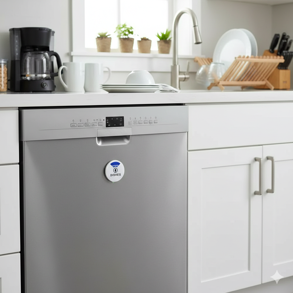 Kitchen Essentials | Reversible Dishwasher Magnet Sign with Easy Status Change | Durable Acrylic for Clear Communication 1