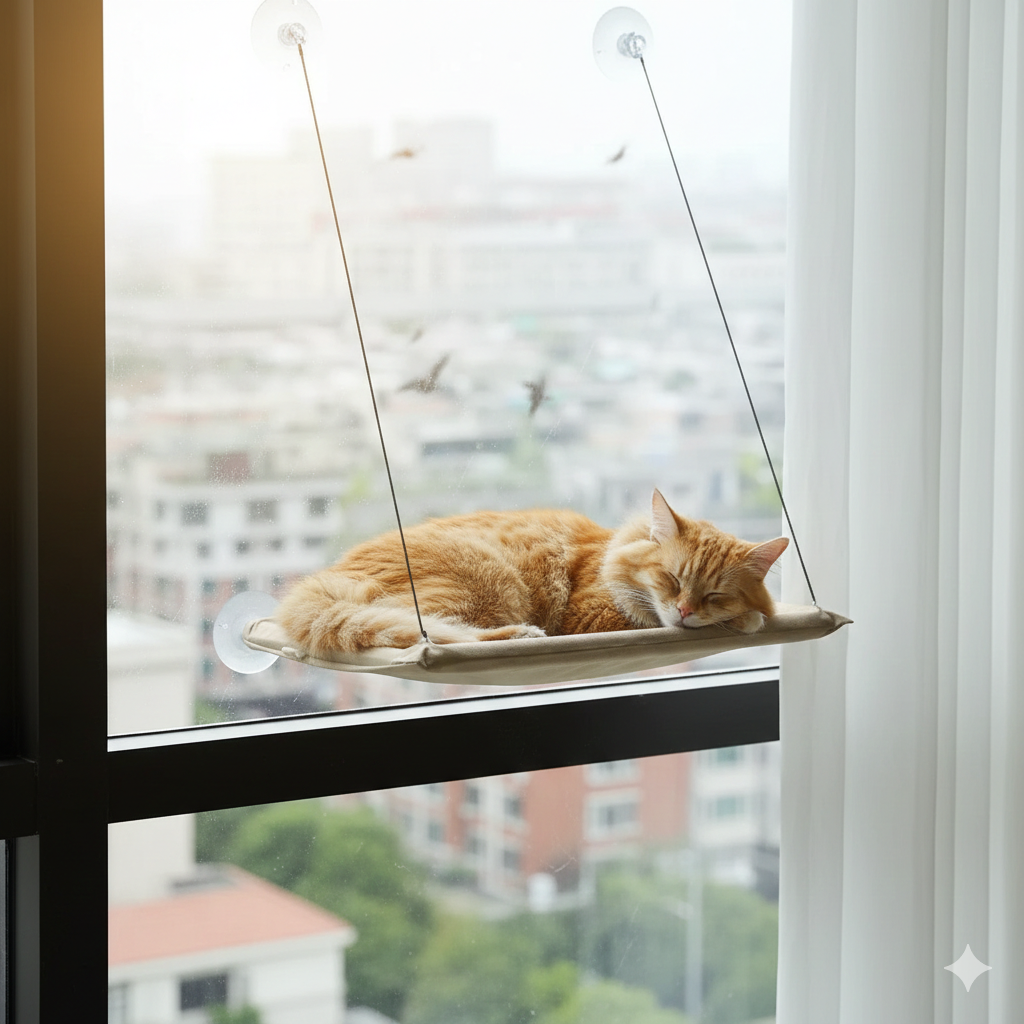 Cozy Cat | Cat Window Hammock with Removable Cover for Sunny Relaxation 1
