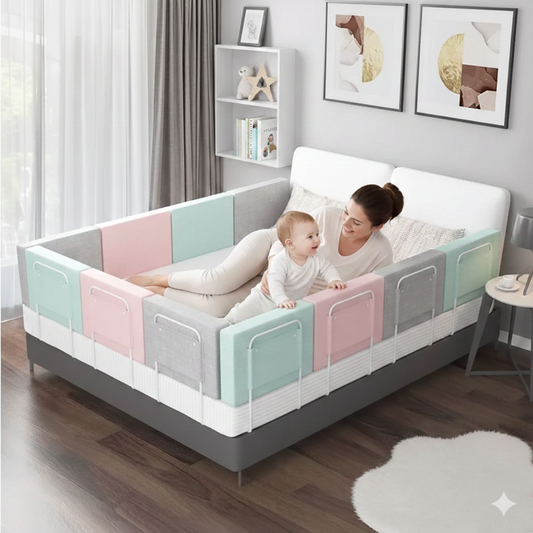 Safe Sleep | Child Bed Safety Rail with Sturdy Construction | Essential Protection for Peaceful Nights 1