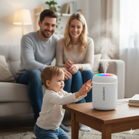Aroma Bliss | Mini USB Electric Humidifier with LED Lights | 180ML Capacity for Relaxation 1