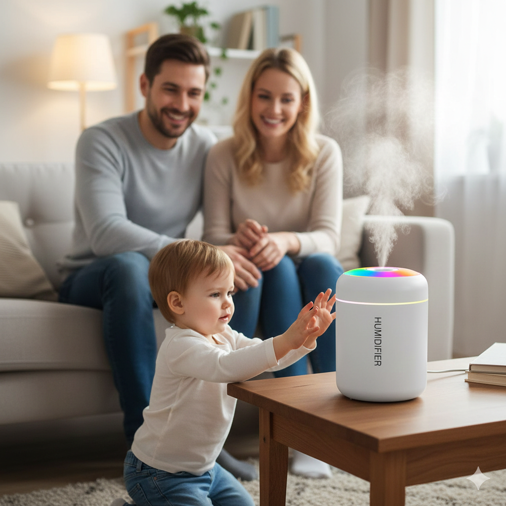 Aroma Bliss | Mini USB Electric Humidifier with LED Lights | 180ML Capacity for Relaxation 1