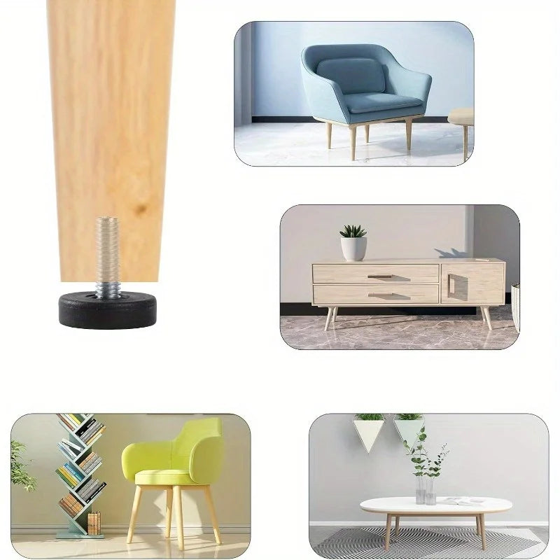 Versatile Adjustable Furniture Legs | Stainless Steel with Non-Slip Base for Enhanced Stability 5