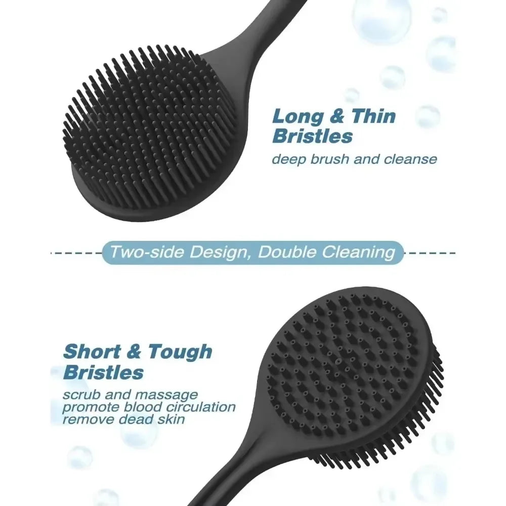 Silicone Back Scrubber | Dual-Sided Exfoliating Brush for Deep Cleansing 4