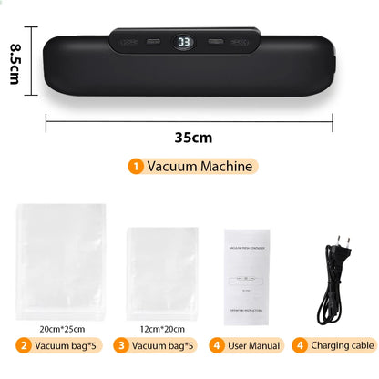 Home Essentials | Vacuum Sealer Machine for Food Preservation with 10 Bags | Compact Design for Freshness 3