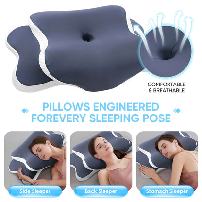Ergonomic Memory Foam Pillow with Contoured Design | Optimal Neck Support for Side Sleepers 8