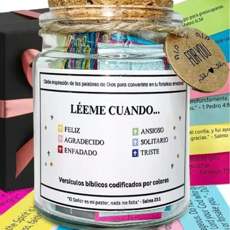 Inspirational Quotes Jar | Colorful Bible Verses for Daily Motivation | Uplifting Glass Decor for Christian Homes 4