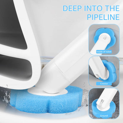 Effortless Hygiene | Toilet Cleaning Brush Kit with Disposable Heads & Long Handle 18
