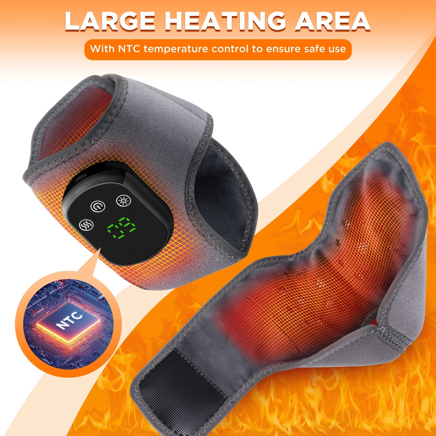 ComfortGuard | Electric Ankle Massager with Hot Compress & Vibration | Adjustable Settings for Pain Relief 7