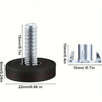 Versatile Adjustable Furniture Legs | Stainless Steel with Non-Slip Base for Enhanced Stability 4