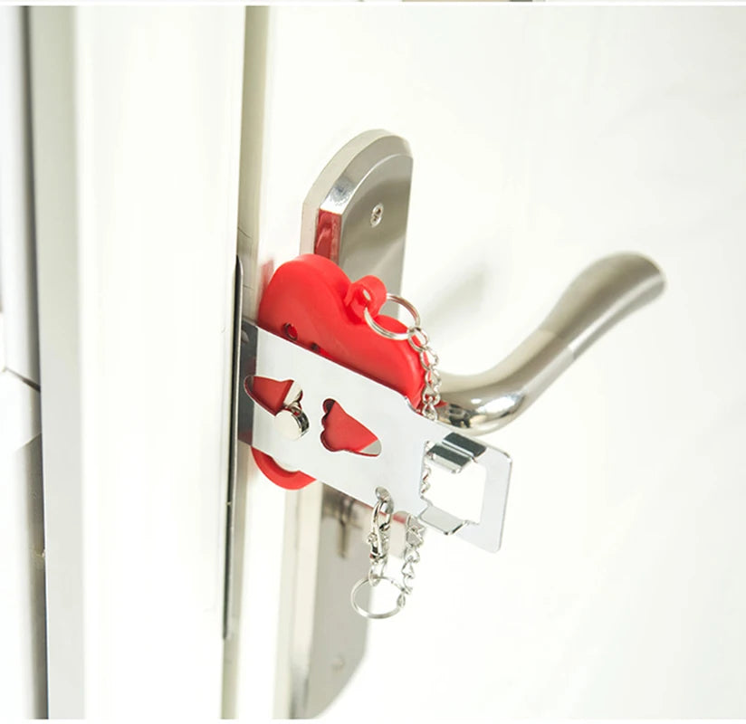 HomeGuard | Portable Door Lock Latch with No Drill Installation | Compact Security Device for Travel and Home 7