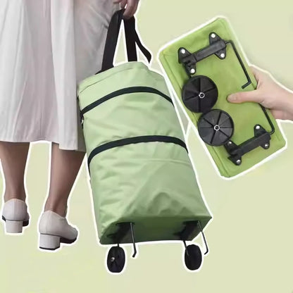 Utility Cart | Foldable Shopping Bag with Wheels for Easy Transport | Compact Design for Grocery Convenience 10