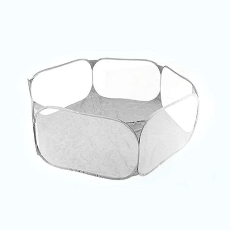 Kids Playpen | 120cm Hexagon Ball Pool with Transparent Mesh Design | Safe Play Area for Endless Fun 3