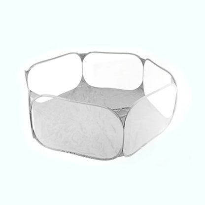 Kids Playpen | 120cm Hexagon Ball Pool with Transparent Mesh Design | Safe Play Area for Endless Fun 3