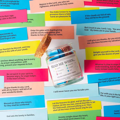 Inspirational Quotes Jar | Colorful Bible Verses for Daily Motivation | Uplifting Glass Decor for Christian Homes 9