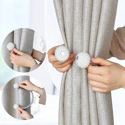 Elegant Pearl Curtain Clips | Magnetic Design for Effortless Style 11