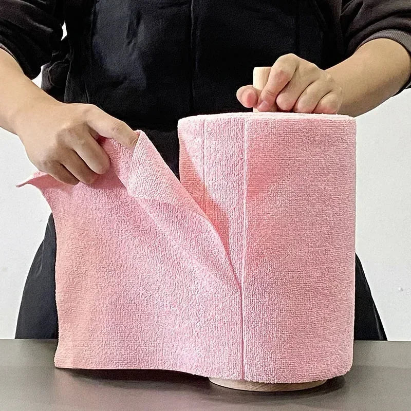 Eco-Friendly Microfiber Cleaning Cloth Roll with Perforated Sheets for Efficient Kitchen Cleaning 15