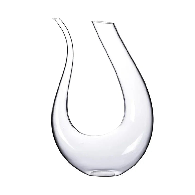 Elegant Crystal Wine Decanter with Unique U-Shape Design for Effortless Aeration 5