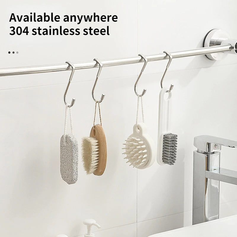 Versatile S-Shape Hook | 304 Stainless Steel Organizer with Easy Installation | Space-Saving Solution for Kitchen and Bathroom 10