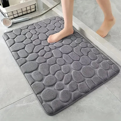 Elegant Cobblestone Bath Mat | 3D Non-Slip Design for Enhanced Safety 6