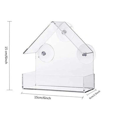 Window Bird Feeder | Transparent Acrylic Design with Secure Suction Cups for Close-Up Birdwatching 2