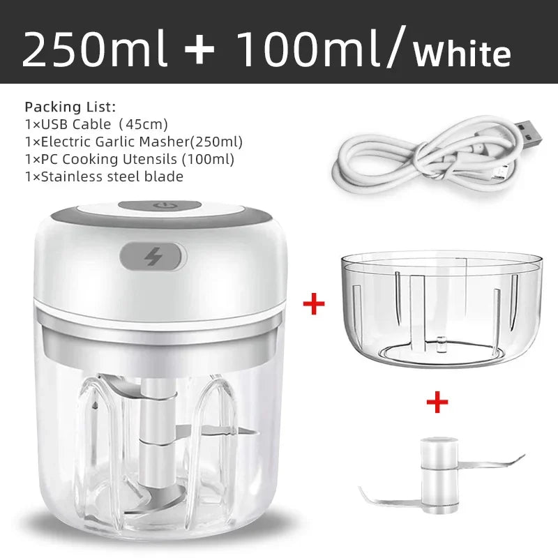 Compact USB Mini Food Processor with Stainless Steel Blades | One-Button Operation for Effortless Chopping 4