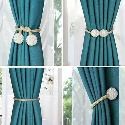 Elegant Pearl Curtain Clips | Magnetic Design for Effortless Style 12