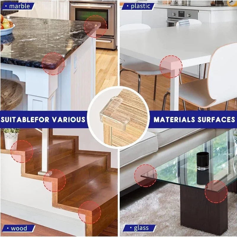 SafeGuard | Clear Table Corner Protectors with Soft PVC Material | Essential Edge Guards for Child Safety 25
