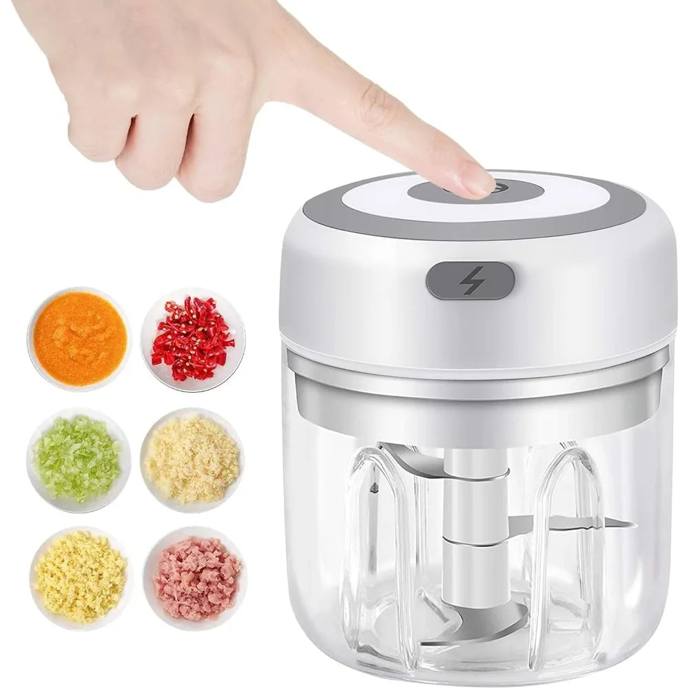 Compact USB Mini Food Processor with Stainless Steel Blades | One-Button Operation for Effortless Chopping 7