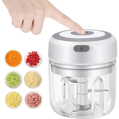 Compact USB Mini Food Processor with Stainless Steel Blades | One-Button Operation for Effortless Chopping 7