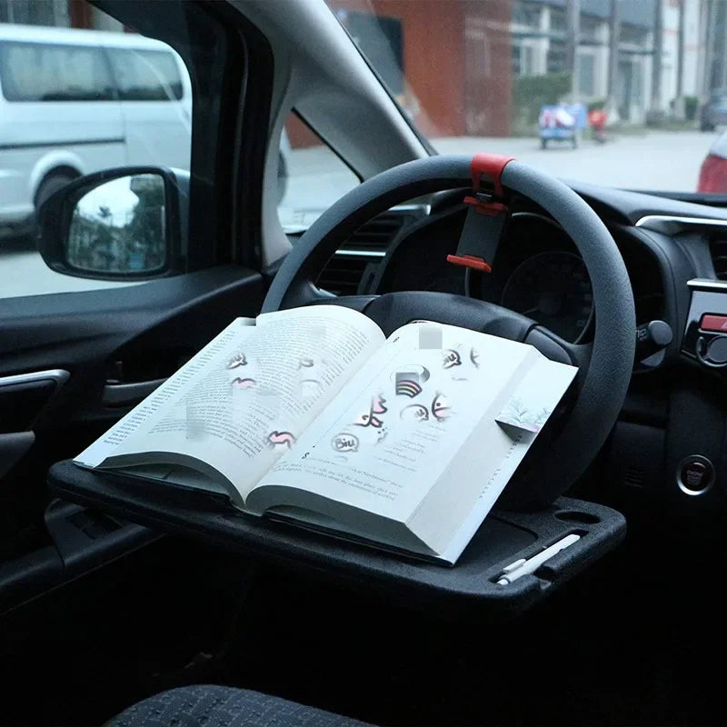 Versatile Car Table | Adjustable Steering Wheel Tray for Work & Meals 6