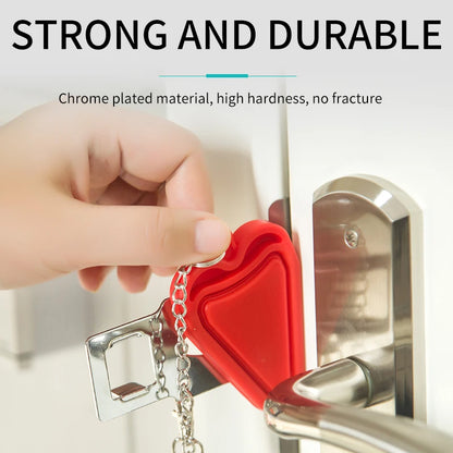 HomeGuard | Portable Door Lock Latch with No Drill Installation | Compact Security Device for Travel and Home 4