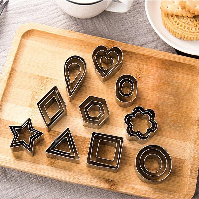 Creative Mini Cookie Cutter Set | 30 Stainless Steel Shapes for Baking & Crafts 6